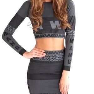 RARE Alexander Wang x H&M Jacquard Knit Crop Top and Skirt Set
